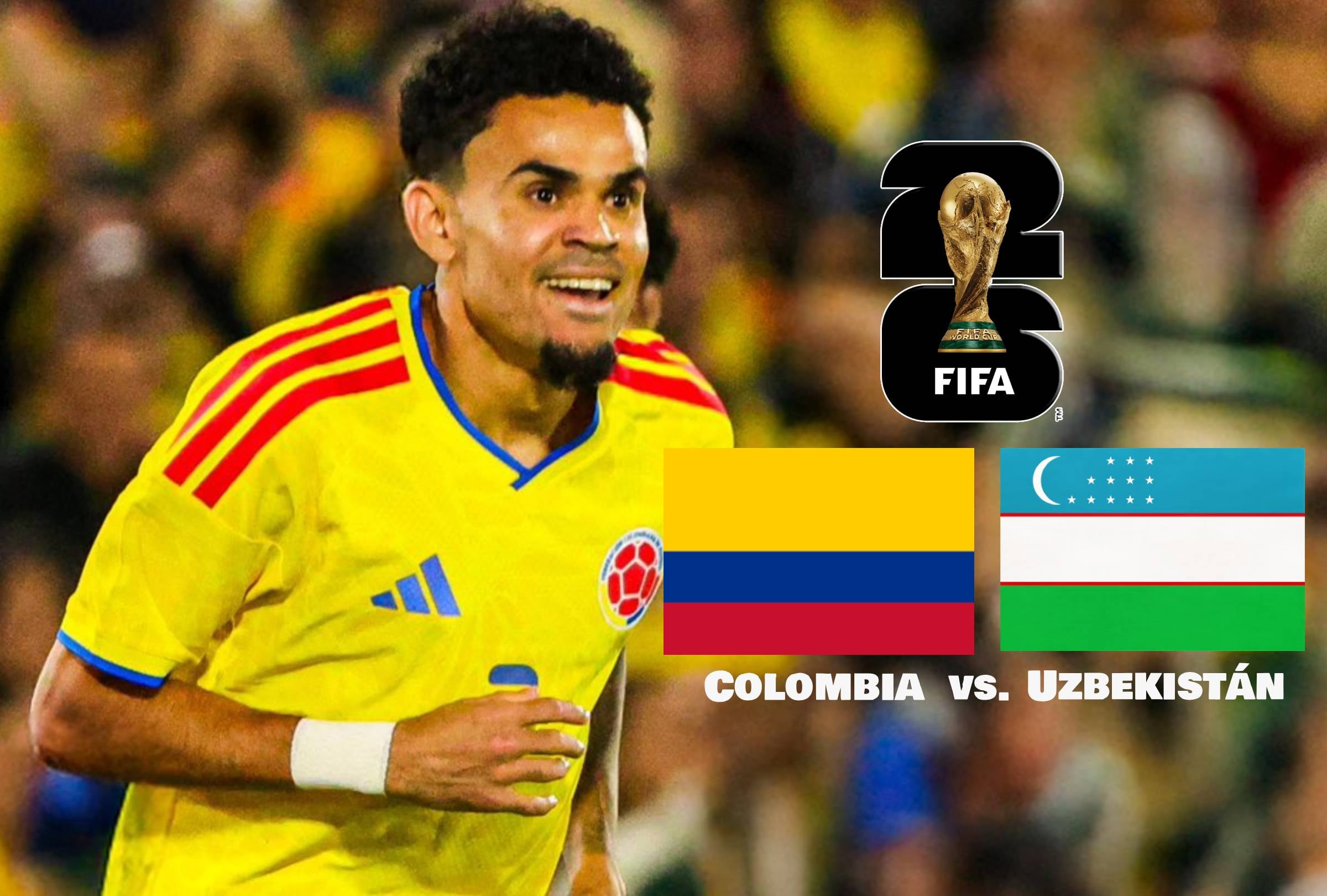 Ciudad de México (México), 17/06/2026.- Colombia vs. Uzbekistán se realizará este miércoles 17 de junio por la primera jornada del Grupo K del Mundial 2026 en el Estadio Ciudad de México. FOTO de la Selección Colombiana con composición de Jesús Yupanqui.