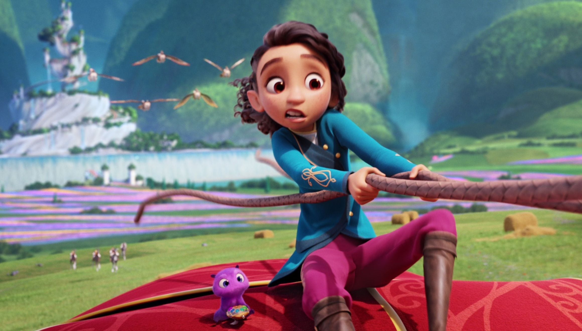 La actriz Rachel Zegler le da voz a la princesa Ellian a lo largo de la película "Hechizados" (Foto: Netflix)