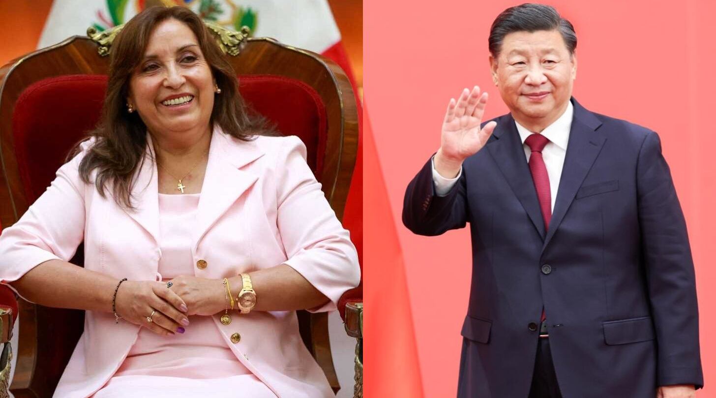 Dina Boluarte y Xi Jinping (Foto: AFP / Xinhua/ Composición)