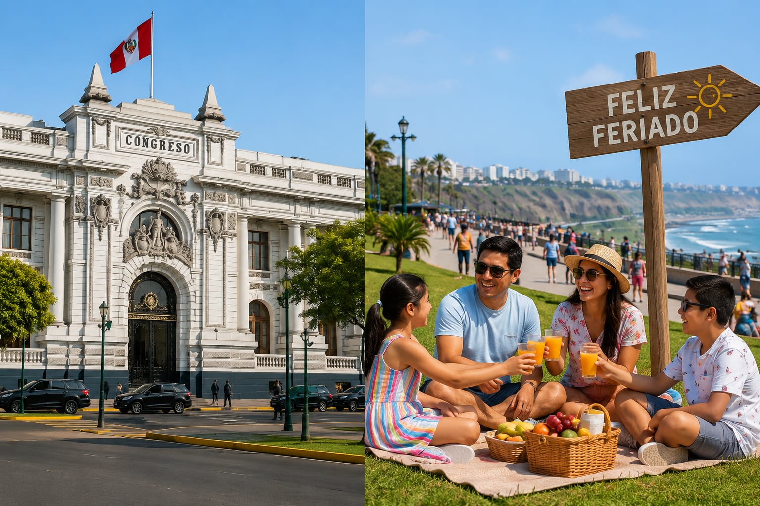 El Poder Ejecutivo no está facultado para reducir los días feriados, sino que ello debe ser aprobado vía una nueva ley en el Congreso. Imagen: ChatGPT.