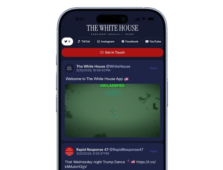 La herramienta ofrece noticias en tiempo real, transmisiones en vivo y acceso a políticas públicas desde el celular. (Foto: White House)