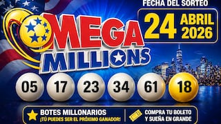 Resultados del Mega Millions del 24/04/2026: revisa los números ganadores del jackpot de $150 millones en EE.UU.
