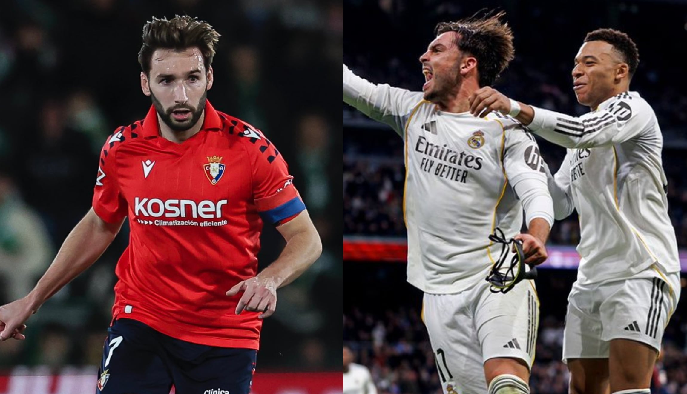 Conoce los horarios y canales de transmisión del Real Madrid vs. Osasuna, de este sábado 21 de febrero 2026, por la Jornada 25 de LaLiga. (Fotos: @Osasuna / @RealMadridCF / Composición Gestión Mix)