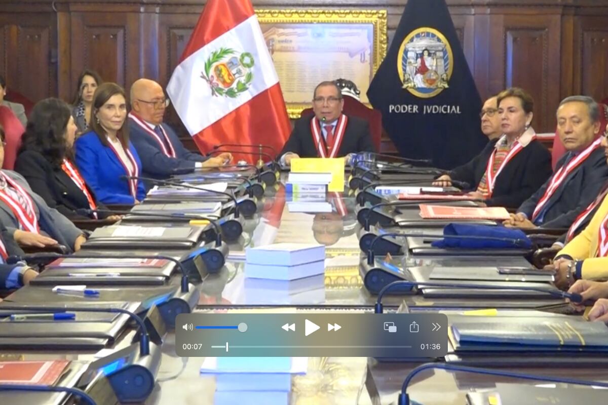 Sala Plena de la Corte Suprema. Foto: captura Poder Judicial