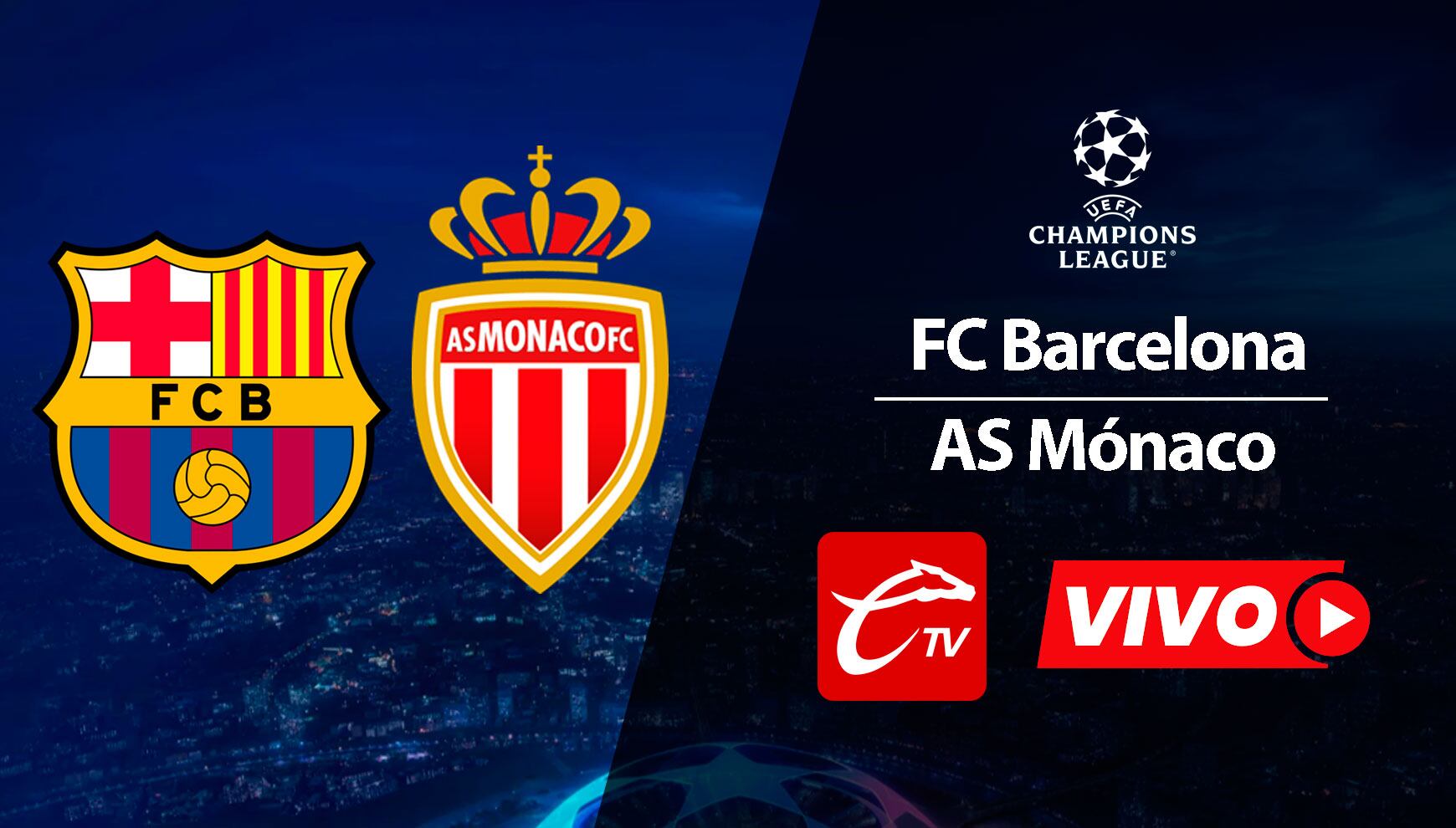 Caliente TV transmite el partido Barcelona vs. Mónaco en vivo y gratis por la primera jornada de la fase de al liga por Champions League. (Foto: Composición Gestión Mix)