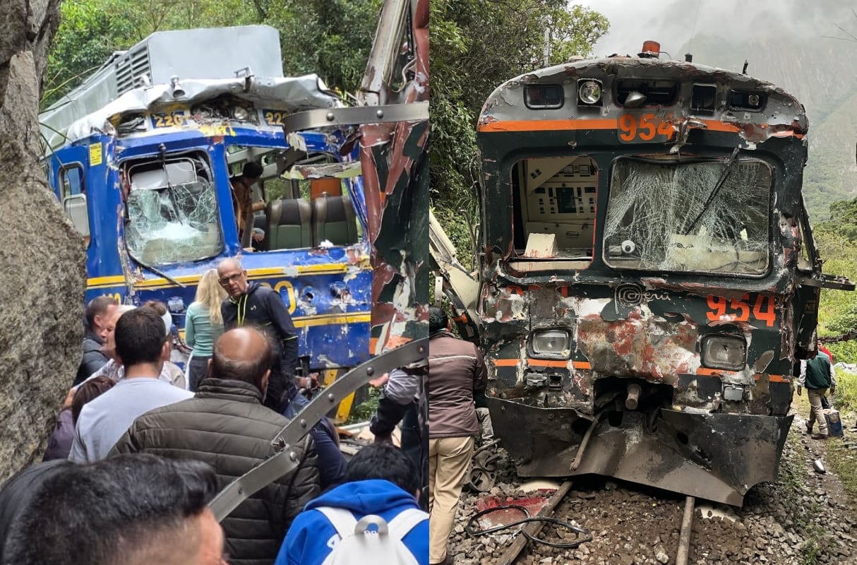 Choque frontal de trenes a Machu Picchu deja varios heridos. (Foto: X)