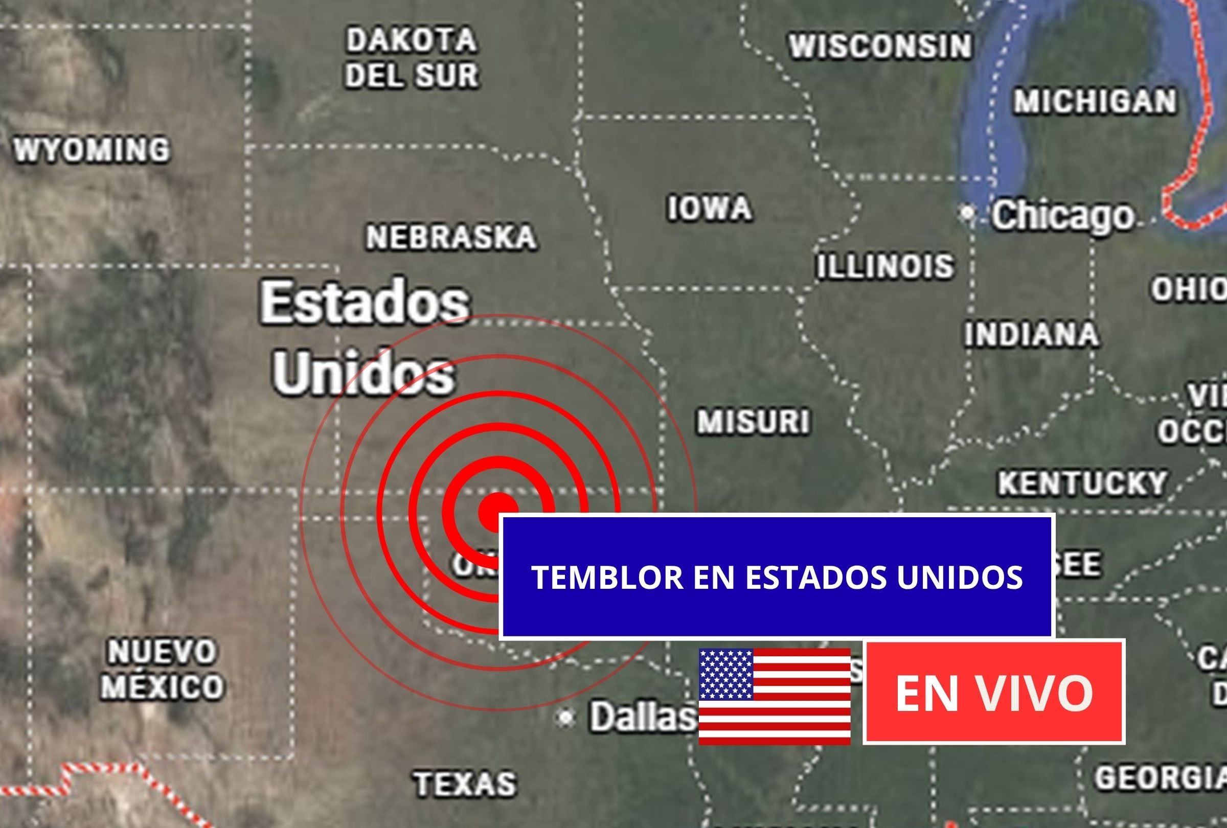 Sigue el reporte oficial del Servicio Geológico de Estados Unidos (USGS, por sus siglas en inglés) sobre los últimos temblores registrados en EE.UU. hoy, 19 de octubre de 2026. (Imagen creada con foto de Google Maps para Gestión Mix)