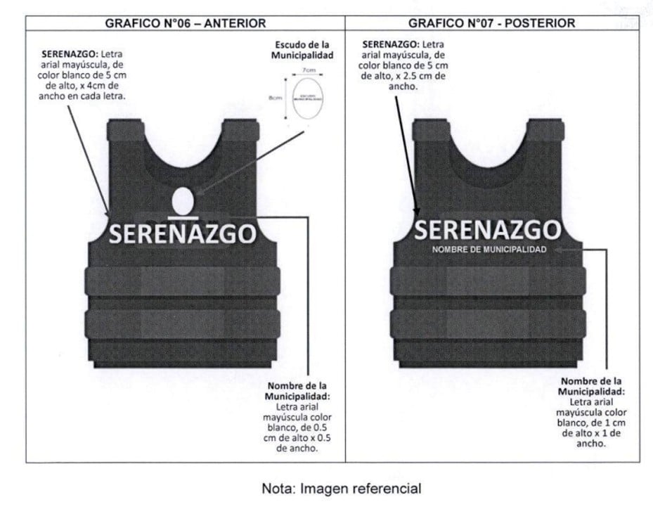 Foto referencial del chaleco municipal. Foto: Anexo Mininter.