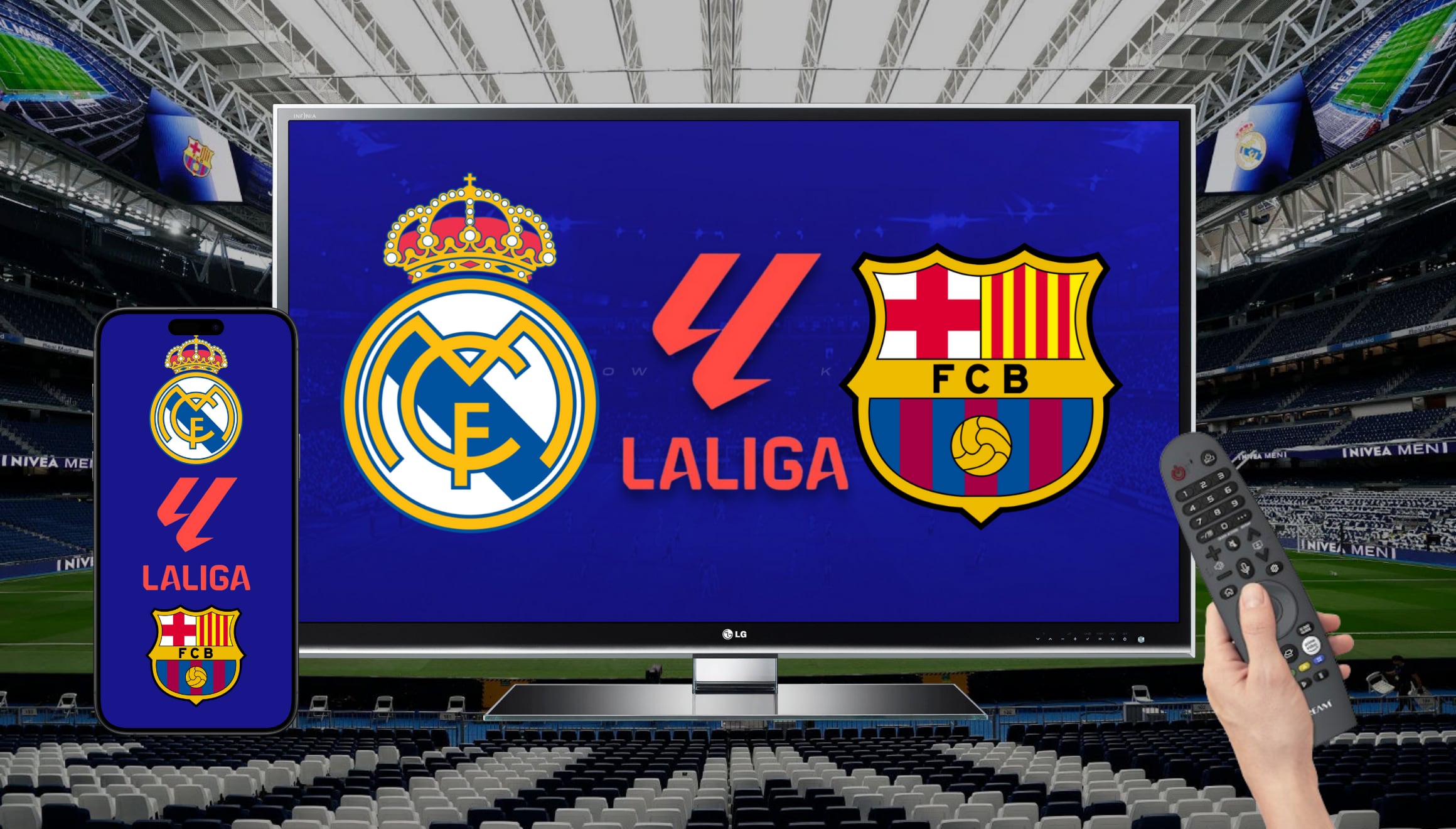 Real Madrid y Barcelona se enfrentan en uno de los partidos más esperados de LaLiga. ¿Quién dominará el Clásico este sábado 26 de octubre desde el Santiago Bernabéu? | Crédito: Composición Mix