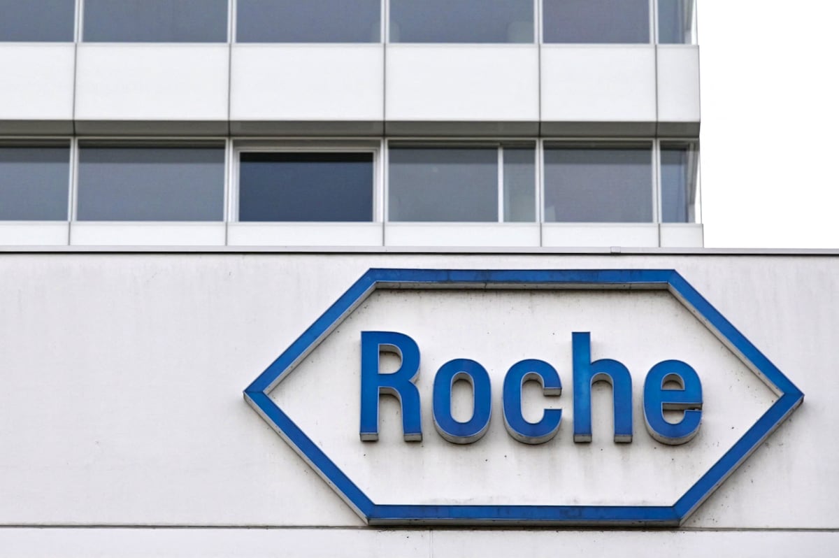 A photograph shows the Swiss pharma giant Roche headquarters in Basel on September 28, 2021. - Founded by Fritz Hoffmann-La Roche in 1896, Roche employs now more than 100,000 people and generates annual sales of almost 60 billion Swiss francs, becoming one of the world's largest pharmaceutical groups. (Photo by SEBASTIEN BOZON / AFP)