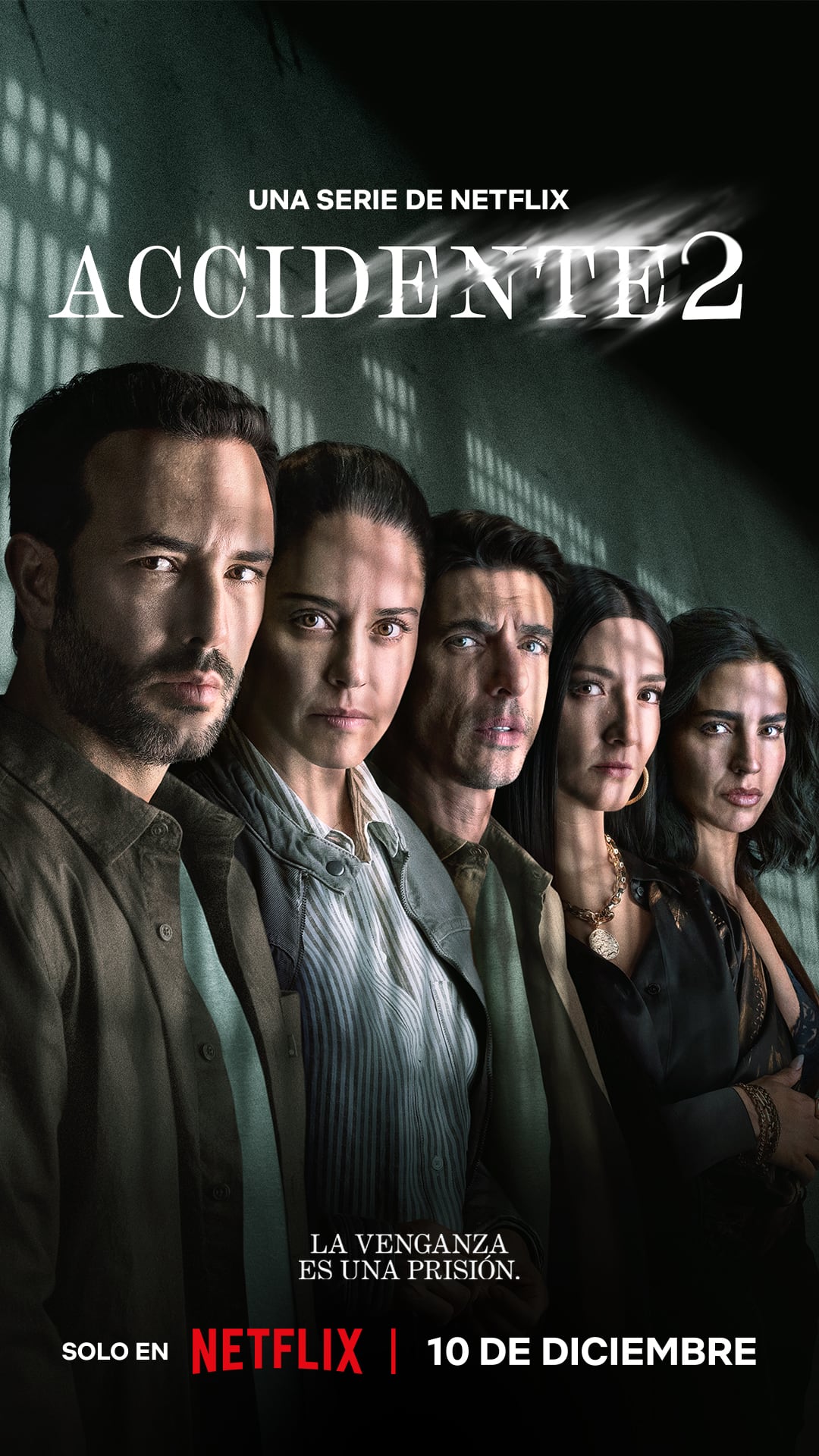 El póster de la temporada 2 de "Accidente", serie mexicana que explora géneros como el drama y el suspenso a lo largo de su trama (Foto: Netflix)