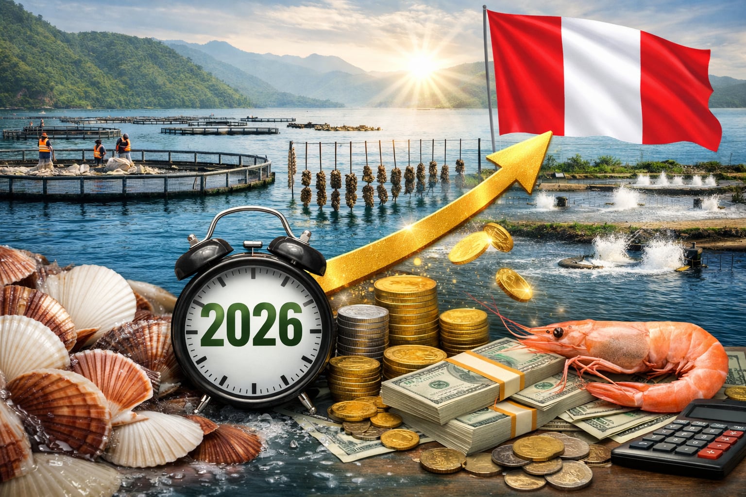 En 2025, las exportaciones pesqueras y acuícolas para Consumo Humano Directo (CHD), alcanzaron un récord: US$ 2,277 millones. Fotocomposición: ChatGPT, Alessandro Azurín, Diario Gestión.