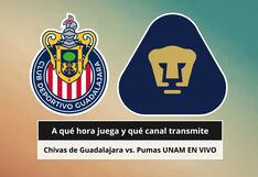 ¿A qué hora juega y qué canal transmite Chivas de Guadalajara vs. Pumas UNAM EN VIVO hoy por Liga MX 2026 en México y Estados Unidos?
