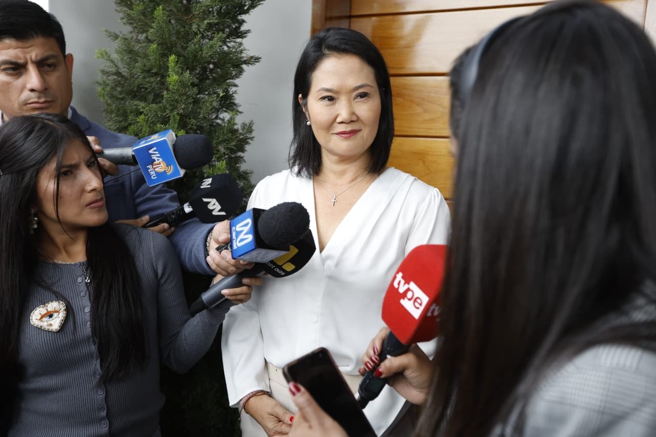 Keiko Fujimori indicó que Fuerza Popular cuenta con copias de todas las actas electorales a nivel nacional. Foto: Mario Zapata N. / @photo.gec.