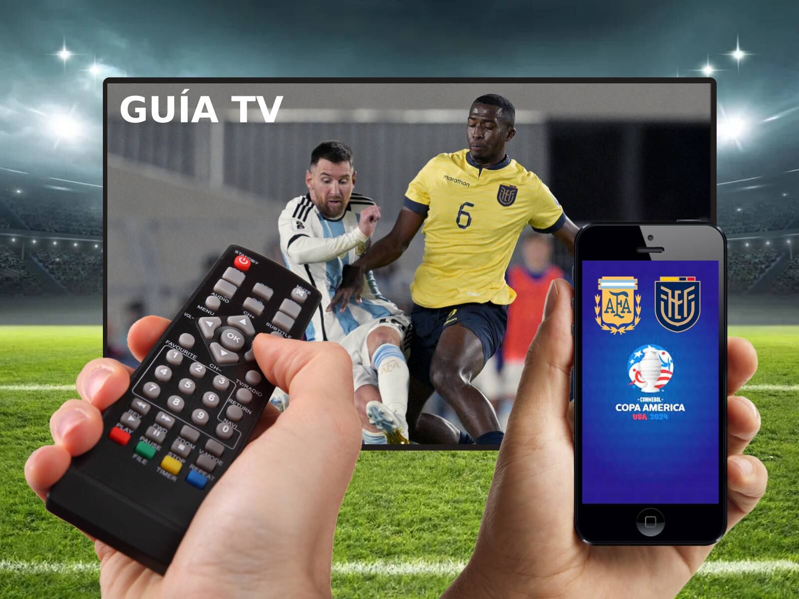 Lista de canales de TV para seguir el partido Argentina vs. Ecuador este jueves 4 de julio por los cuartos de final de la Copa América 2024 desde el NRG Stadium de Texas. (Foto: AFP)