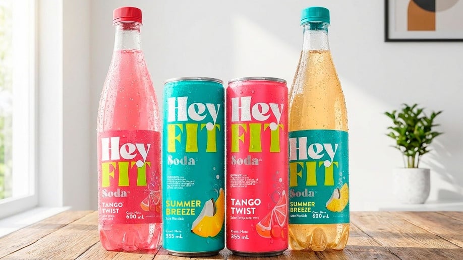 Hey Fit es parte de su apuesta por el segmento de bebidas con beneficios funcionales. (Foto: Composición con IA de Hey Fit)