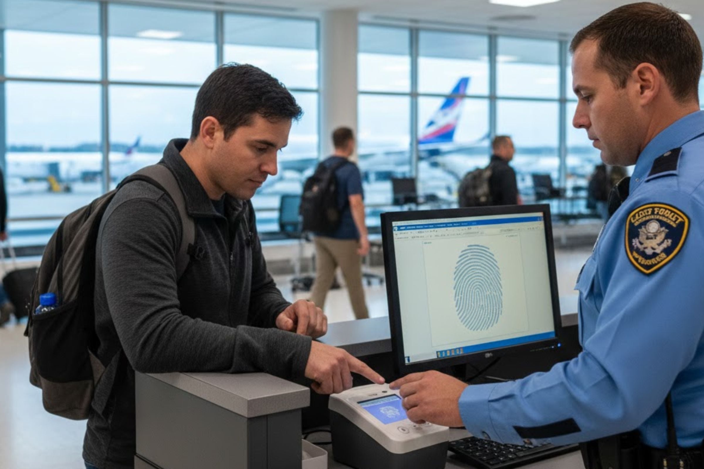 Durante este proceso, se tomarán las huellas dactilares de los viajeros. (Crédito: Imagen creada por El Comercio MAG usando la IA de 'Gemini')