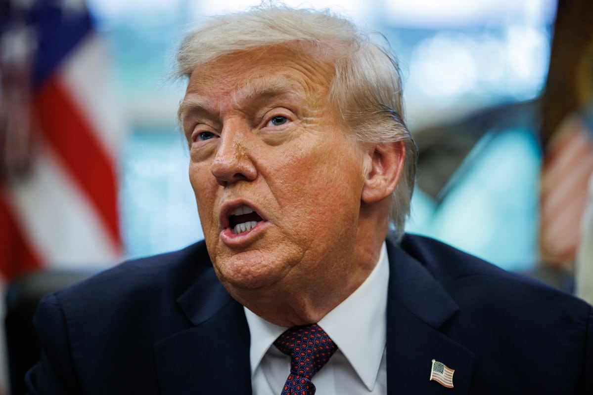 El presidente estadounidense, Donald Trump, expresó en febrero su deseo de convertir la franja de Gaza en una “Riviera de Oriente Medio” expulsando a los dos millones de gazatíes a países vecinos como Jordania y Egipto. (Foto de EFE/EPA/SAMUEL CORUM)