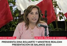 Dina Boluarte: “Hago un llamado al MP y el PJ para que no suelten a los delincuentes”