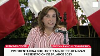 Dina Boluarte: “Hago un llamado al MP y el PJ para que no suelten a los delincuentes”