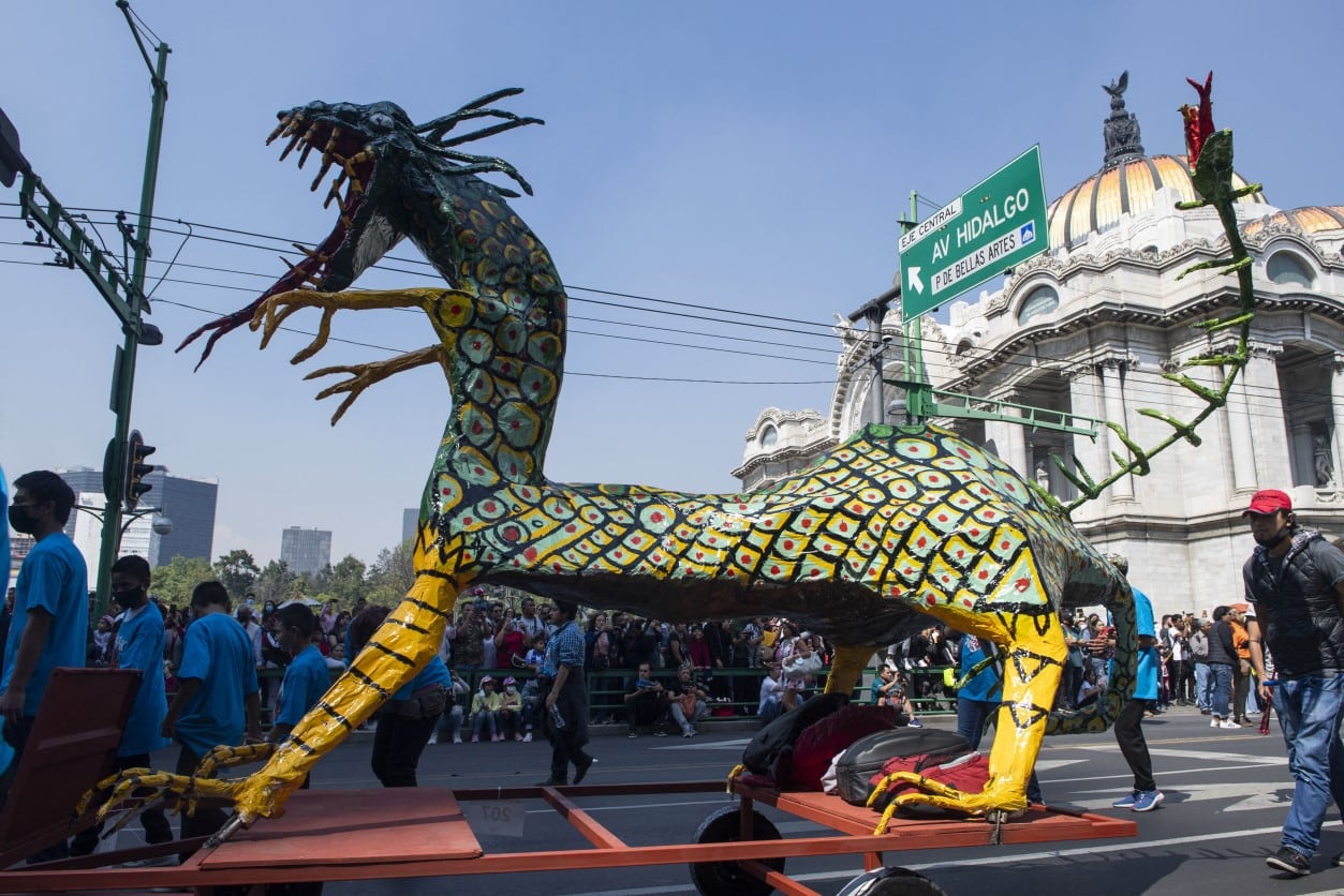 Un alebrije durante el desfile del 2022, en México (Foto: AFP)