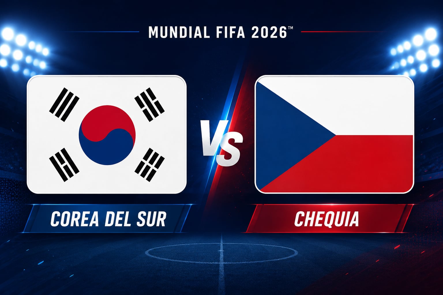Corea del Sur y Chequia se miden EN VIVO por la primera jornada del Mundial de Fútbol 2026 (Imagen hecha por Depor con apoyo de la IA Chat GPT)
