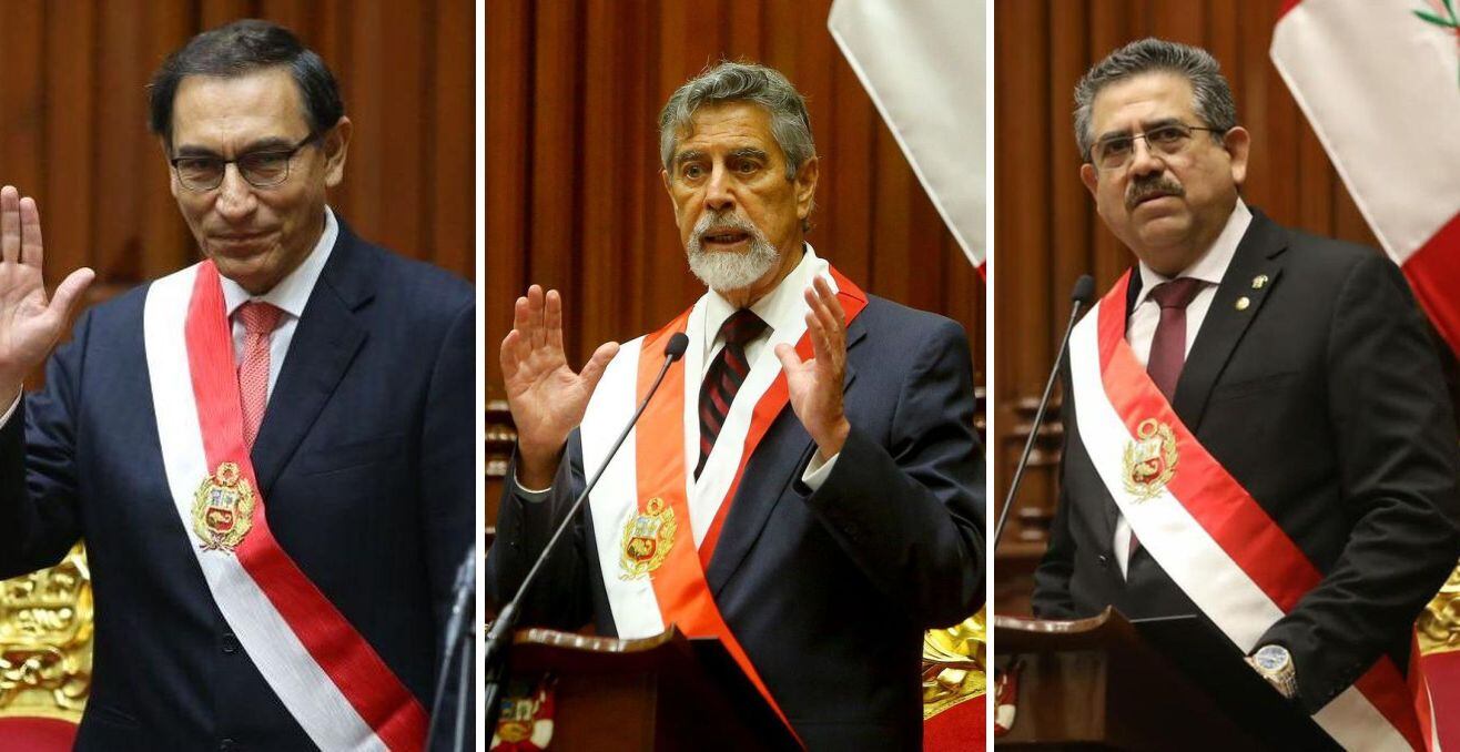 Francisco Sagasti asumió la Presidencia luego de la renuncia de Manuel Merino, quien se hizo del cargo tras la vacancia de Martín Vizcarra.