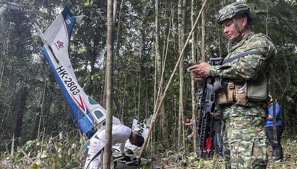 Soldados colombianos buscaron a los niños en la selva amazónica. Foto: AFP