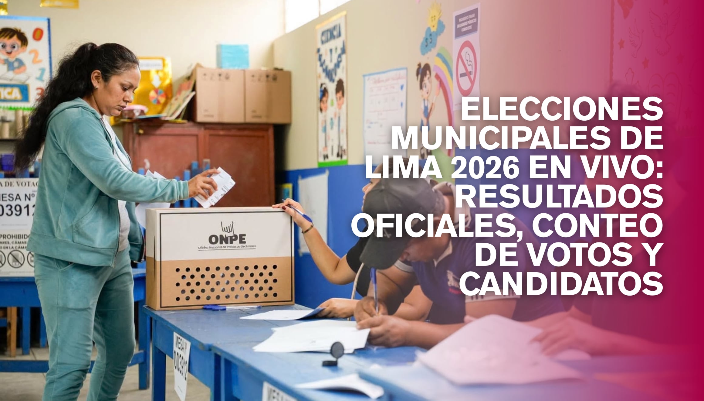 Un total de 13,148 autoridades subnacionales se escogerán en las Elecciones Regionales y Municipales 2026 en Perú. Siga los detalles de la jornada electoral, locales de votación y el avance del conteo de votos hoy. | Crédito: ONPE Oficina Nacional de Procesos Electorales - Perú / Facebook / Composición Gestión Mix