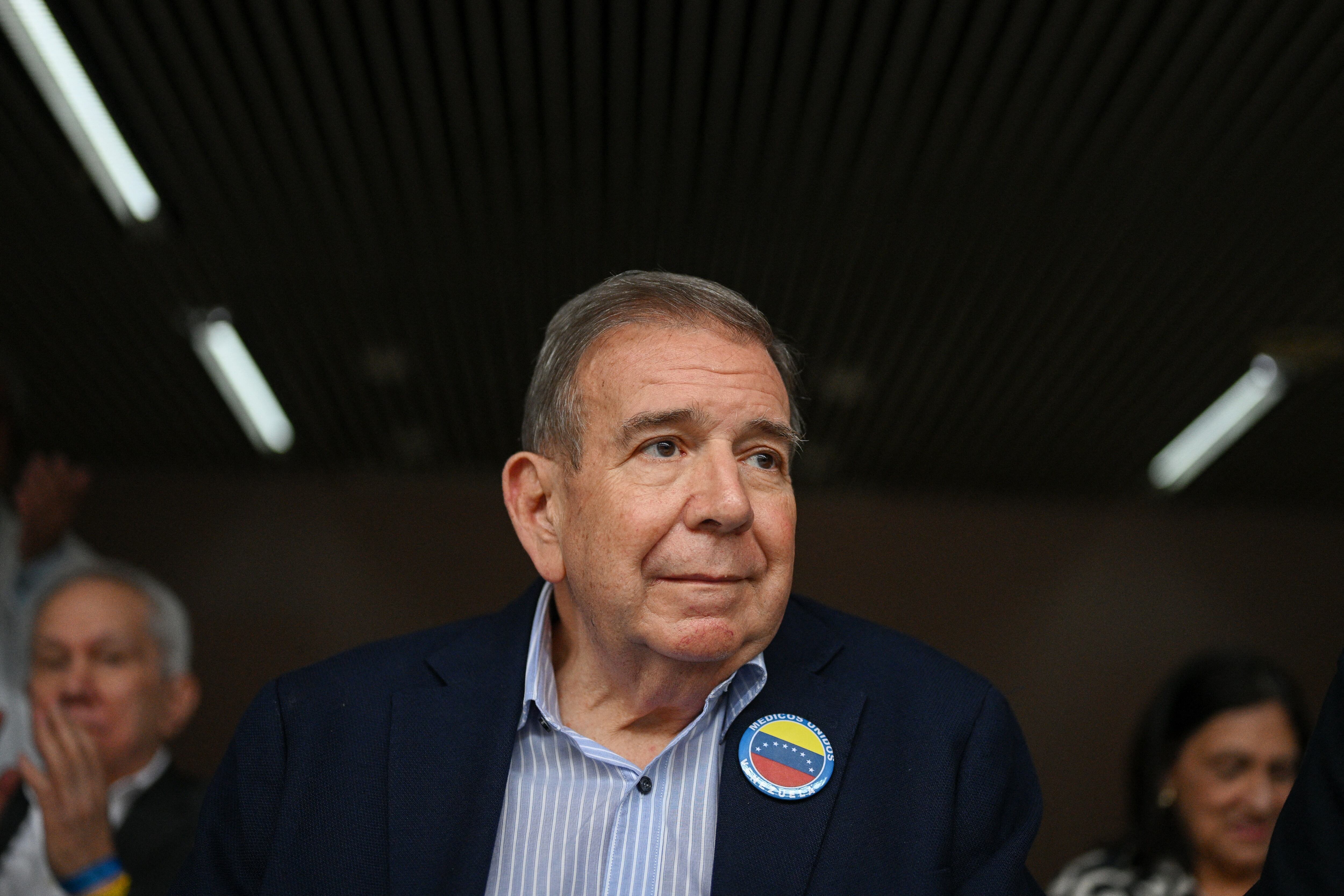 El candidato presidencial opositor venezolano por el partido Plataforma Unitaria Democrática, Edmundo González Urrutia. (Foto de Federico PARRA / AFP)