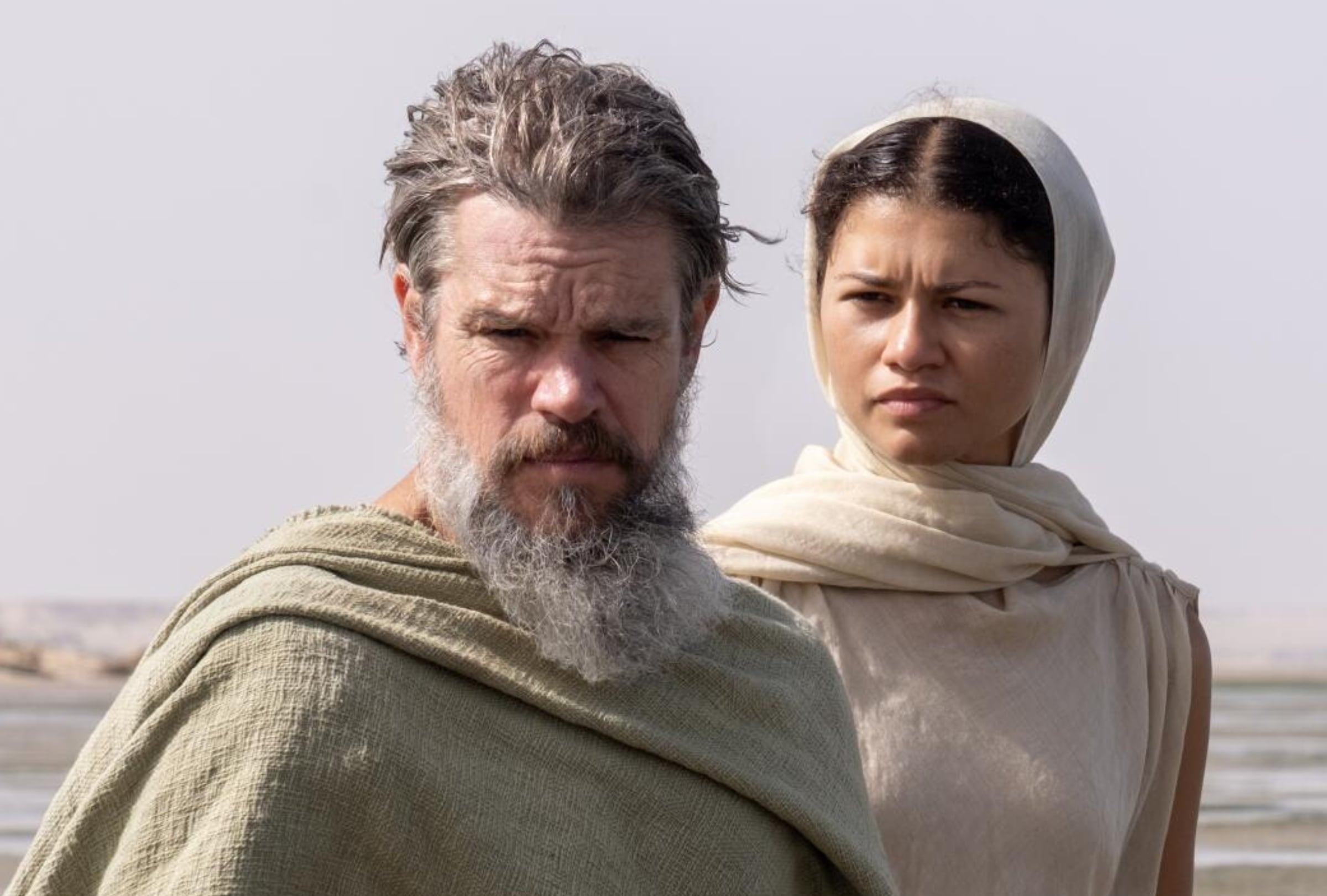 Matt Damon como Odiseo y Zendaya como Atenea en una escena de la película "The Odyssey" (Foto: Syncopy Production / Universal Pictures / Wildside)
