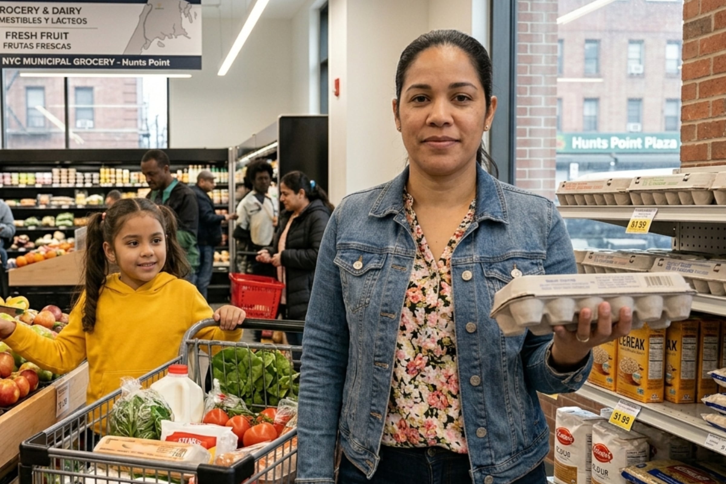 La medida busca que el gobierno local no opere directamente los supermercados, sino que respalde a comercios de barrio y cadenas dispuestas a mantener precios accesibles a cambio de apoyo público (Foto: Imagen creada por El comercio MAG usando Gemini)