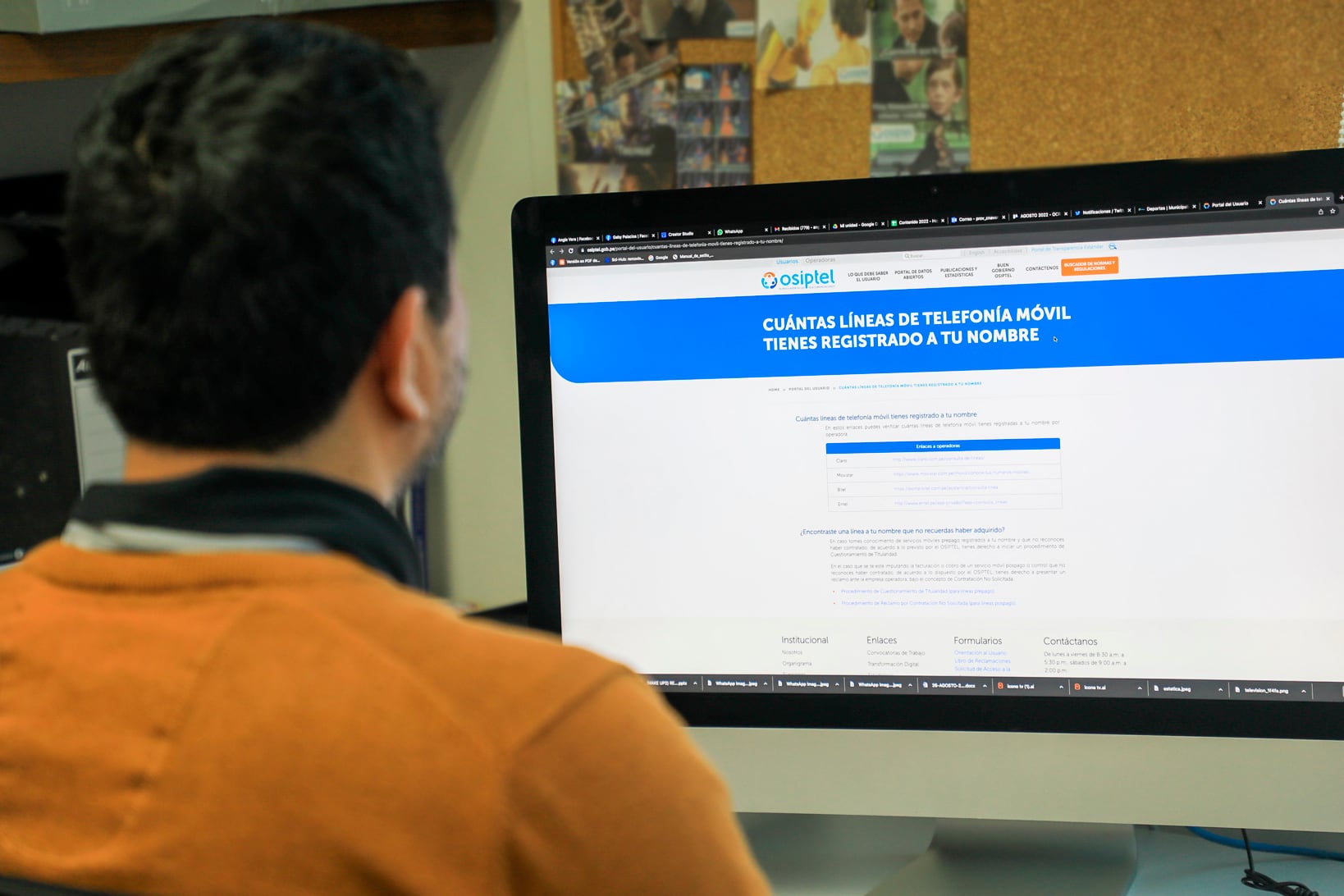Checa tu línea y verifica cuántos números hay a tu nombre. (Foto: Osiptel)