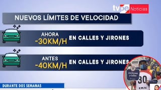 Lima: ¿Cuáles son los nuevos límites de velocidad en calles y avenidas?