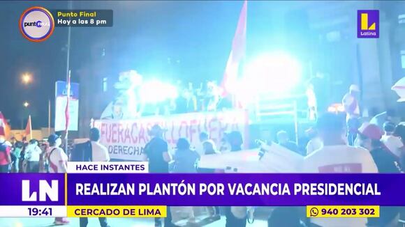 Cercado de Lima: Plantón por vacancia presidencial