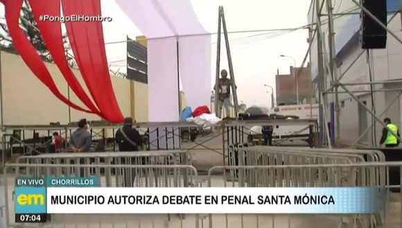 Escenario para debate en penal Santa Mónica es construido a pesar que el Ministerio del Interior desestimó garantías