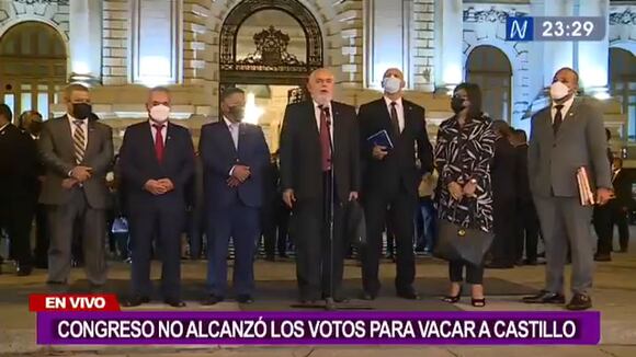 Declaraciones del congresista Jorge Montoya