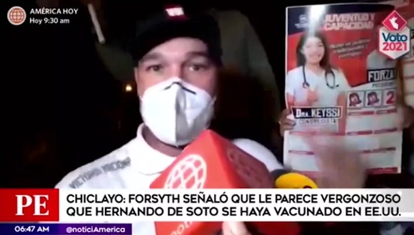 George Forsyth critica a Hernando De Soto