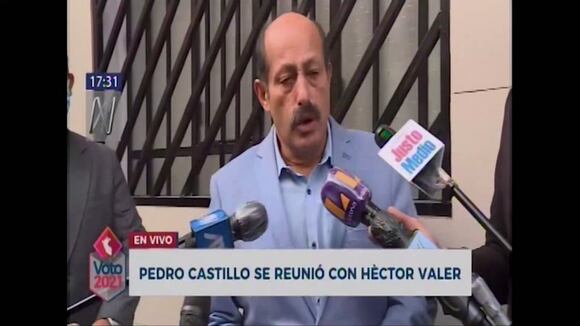 Congresista electo Héctor Valer se reunió con Pedro Castillo