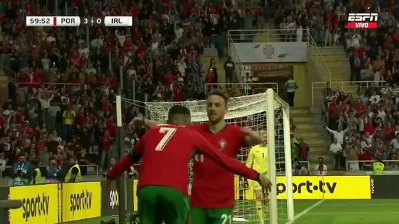 Segundo gol de Cristiano Ronaldo con Portugal. (Vídeo: ESPN).