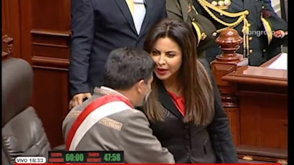 Despedida entre Pedro Castillo y Patricia Chirinos