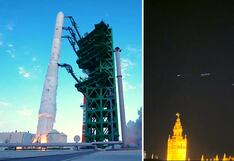 Restos de un cohete chino arden cruzando el cielo sobre la Península Ibérica