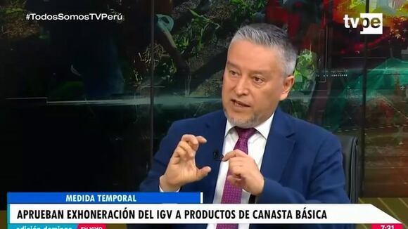 Declaraciones del ministro de Economía sobre exoneración del IGV
