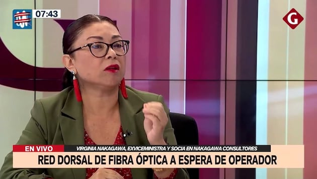 Virginia Nakagawa sobre red dorsal: habrá operador temporal mientras MTC entrega nueva concesión