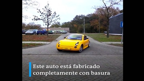 El auto hecho con desechos domésticos