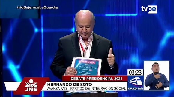 Hernando de Soto afirma que en 60 días soluciona la pandemia