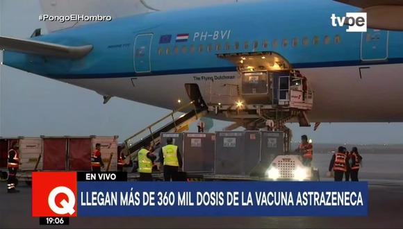 Llegada de vacunas Astrazeneca