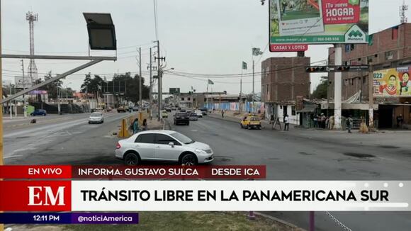 Ica: Tránsito libre en Panamericana Sur