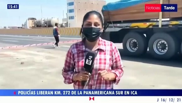 Ica: Policías liberan Panamericana Sur
