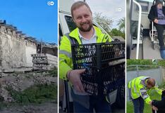 Voluntarios ucranianos ayudan a evacuar a personas vulnerables